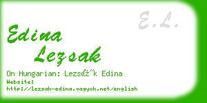 edina lezsak business card